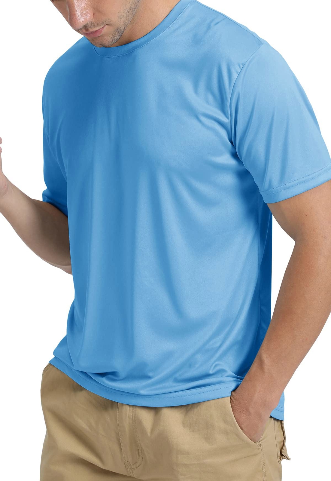 UPF50+ T-Shirts Mens Gym Workout Running Sport Wicking Performance Casual Shirts gallery