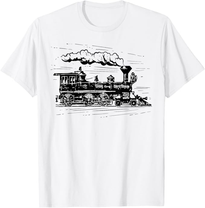 Steam Train Locomotive Engineer Railway Men Women Kids Boys T-Shirt gallery