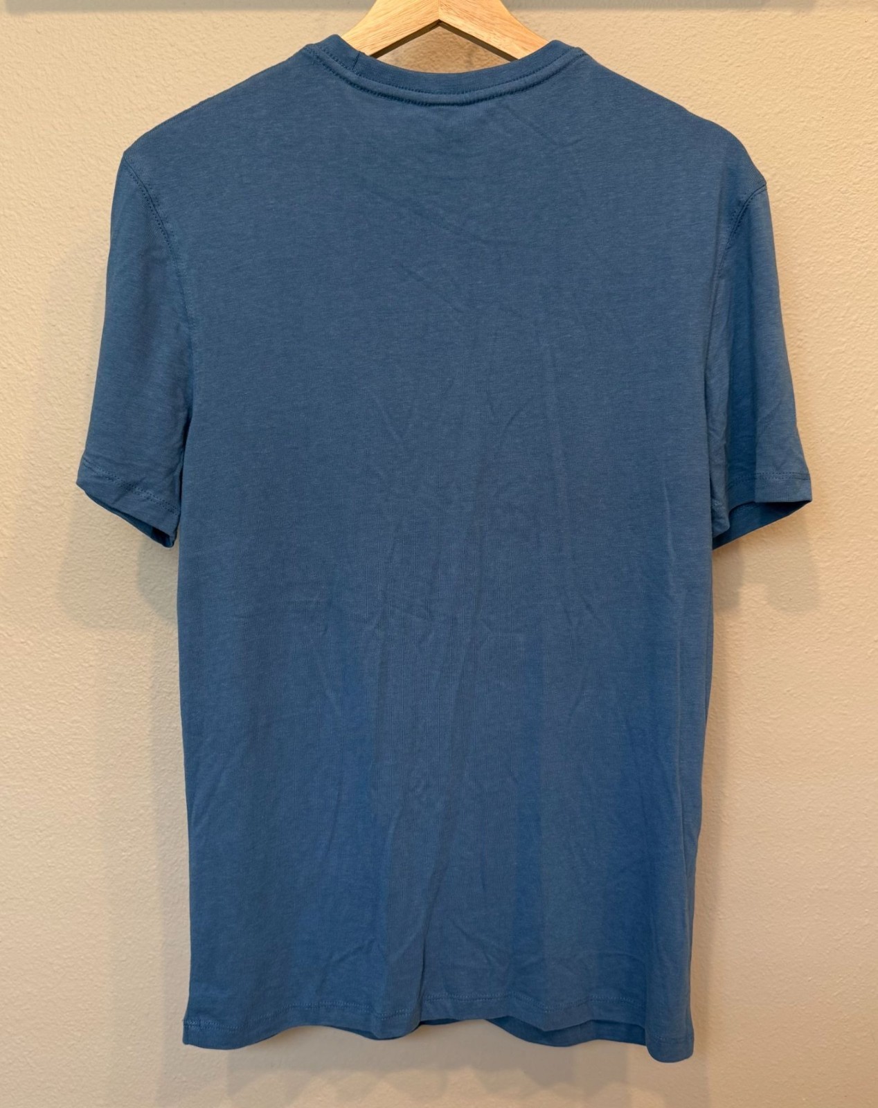 ONNO Men's Organic Cotton Bamboo Short Sleeve Shirt Small Blue Casual Outdoors gallery