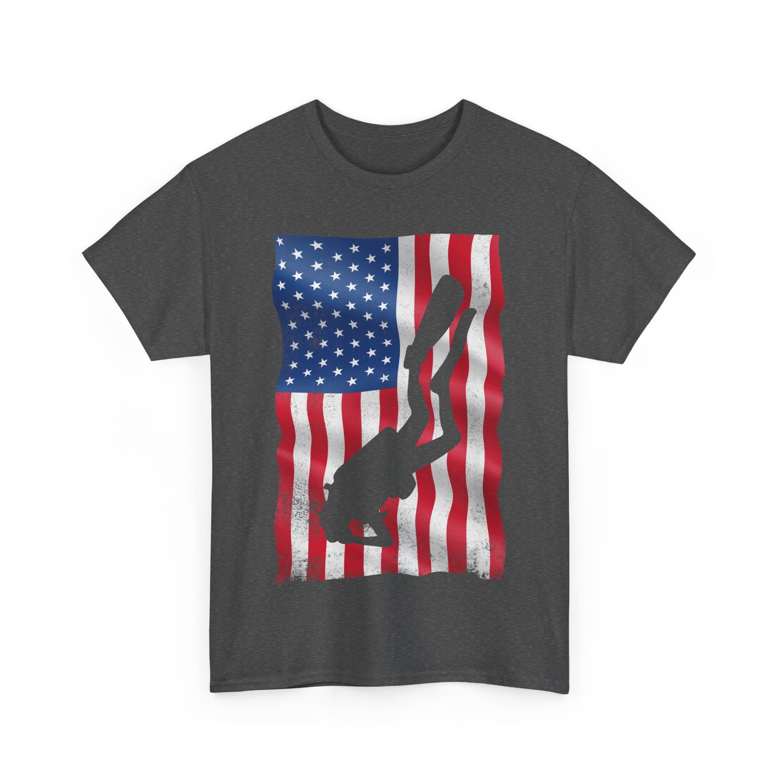 Scuba Diving Shirt, American Flag Scuba Diver Dive Lovers Men Dad Shirt