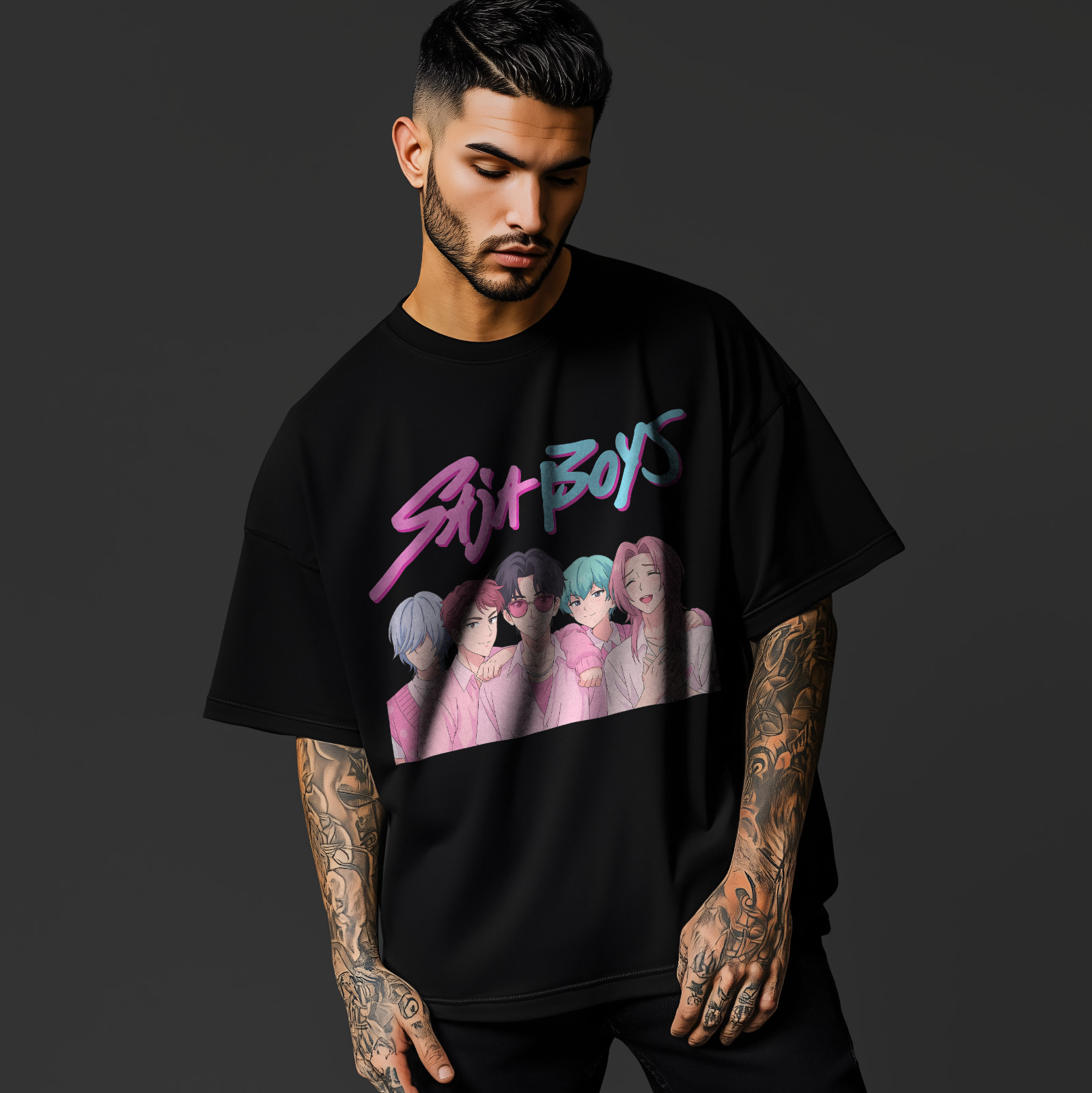 Siya Boys Anime Graphic T-Shirt – KPOP Inspired Boy Band Tee A276 gallery