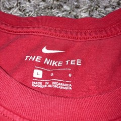 Men’s Nike Tee T Shirt Size Large Red Just Do It Swoosh Logo
