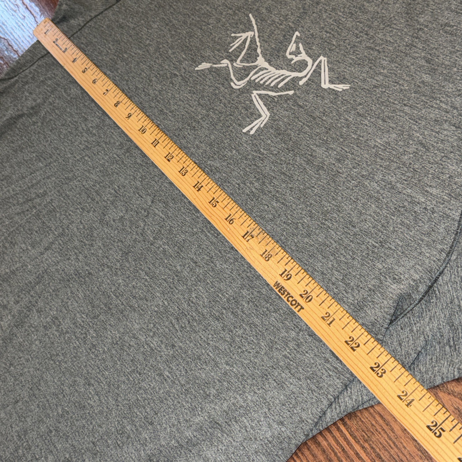 Arcteryx Cormac T-Shirt Men's XL Gray Archaeopteryx Logo Gorpcore Skeleton gallery