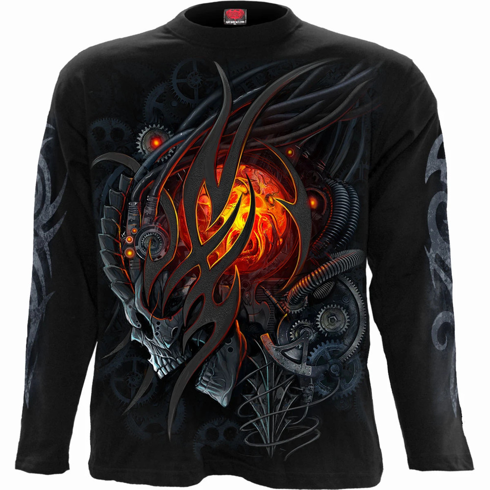Spiral Direct STEAMPUNK SKULL Long Sleeve T-shirt/Biker/Goth/Skull/Music/Top