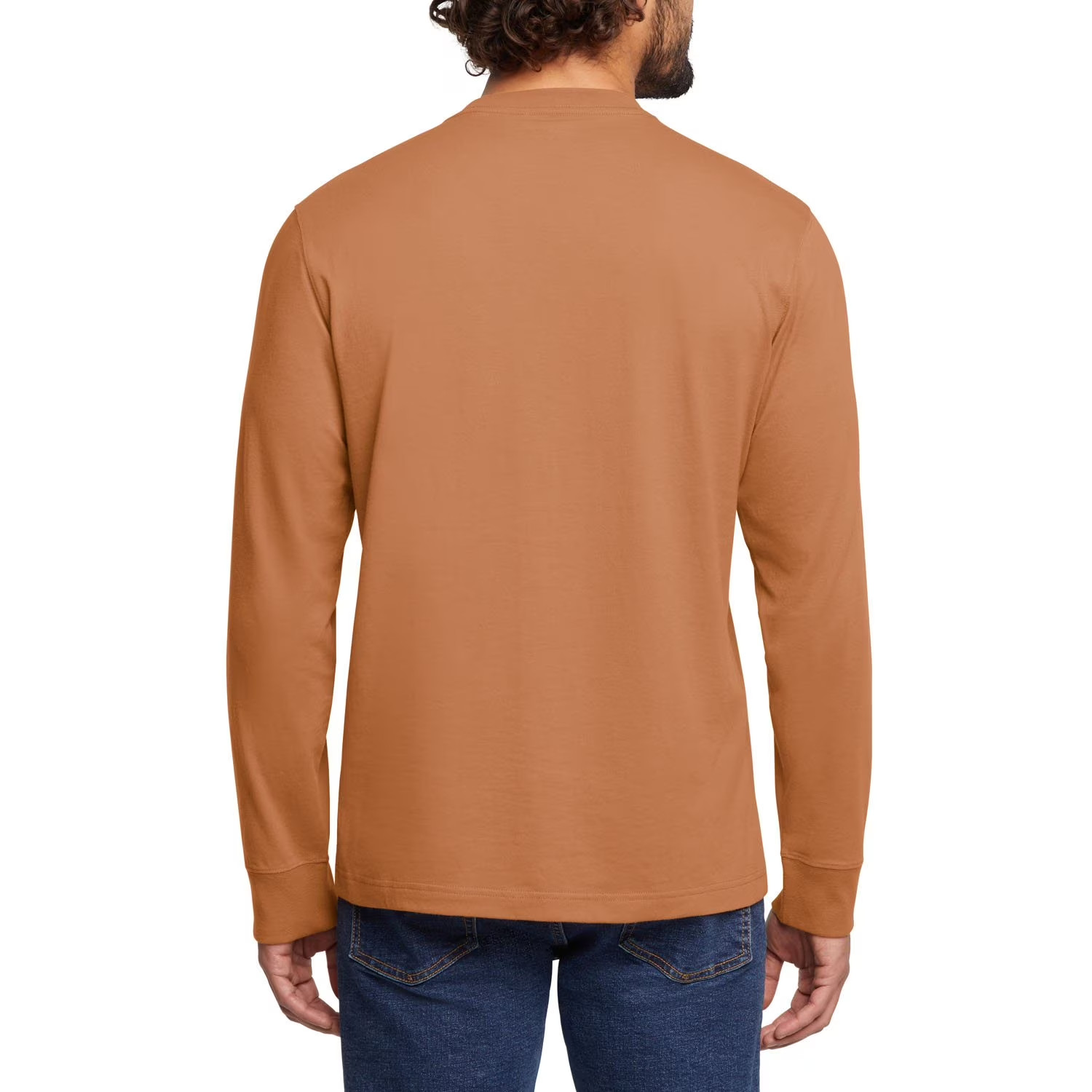 Eddie Bauer Men's Long Sleeve Crewneck T-Shirt Size XL Orange gallery