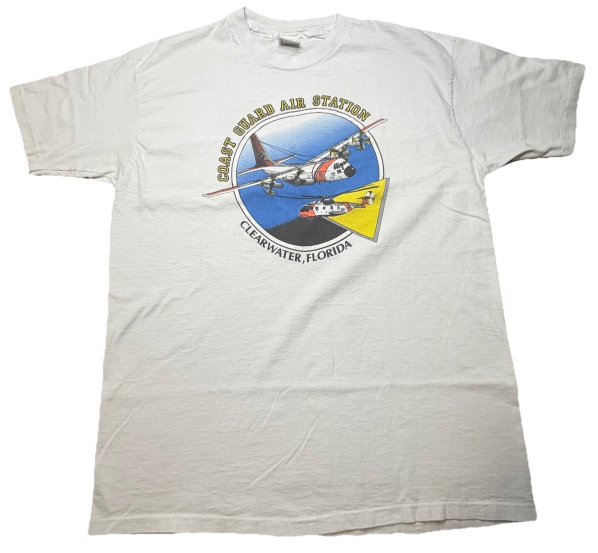 Vintage 90s USCG CGAS Clearwater FL HC-130 Anvil XL Single Stitch T-Shirt gallery