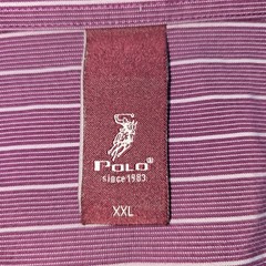 Polo Mens Purple Striped Button Up Chest Pocket Shirt XXL Regular