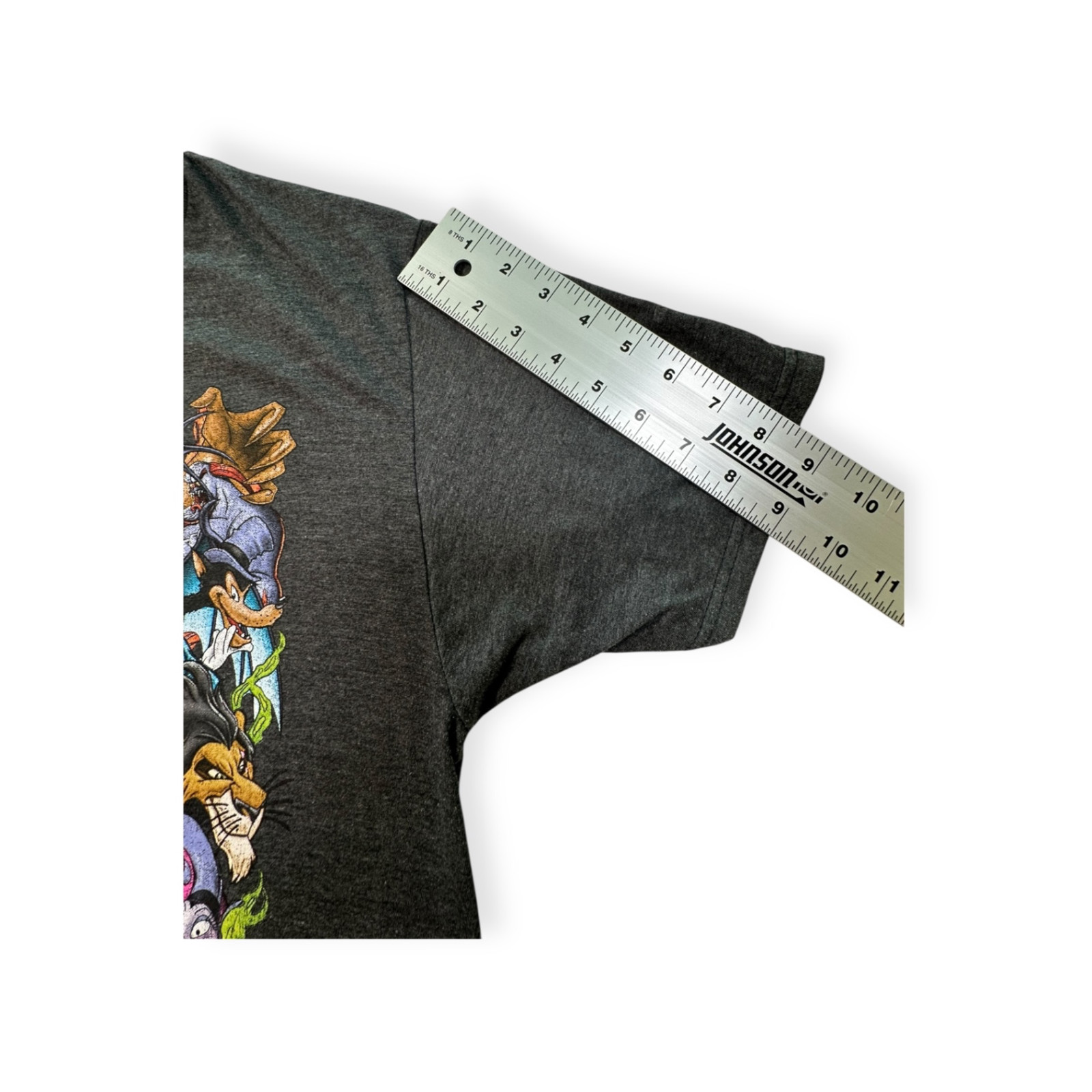 Disney Dark Grey Crew Neck Short Sleeve Cotton Men All Seasons T-Shirt L gallery