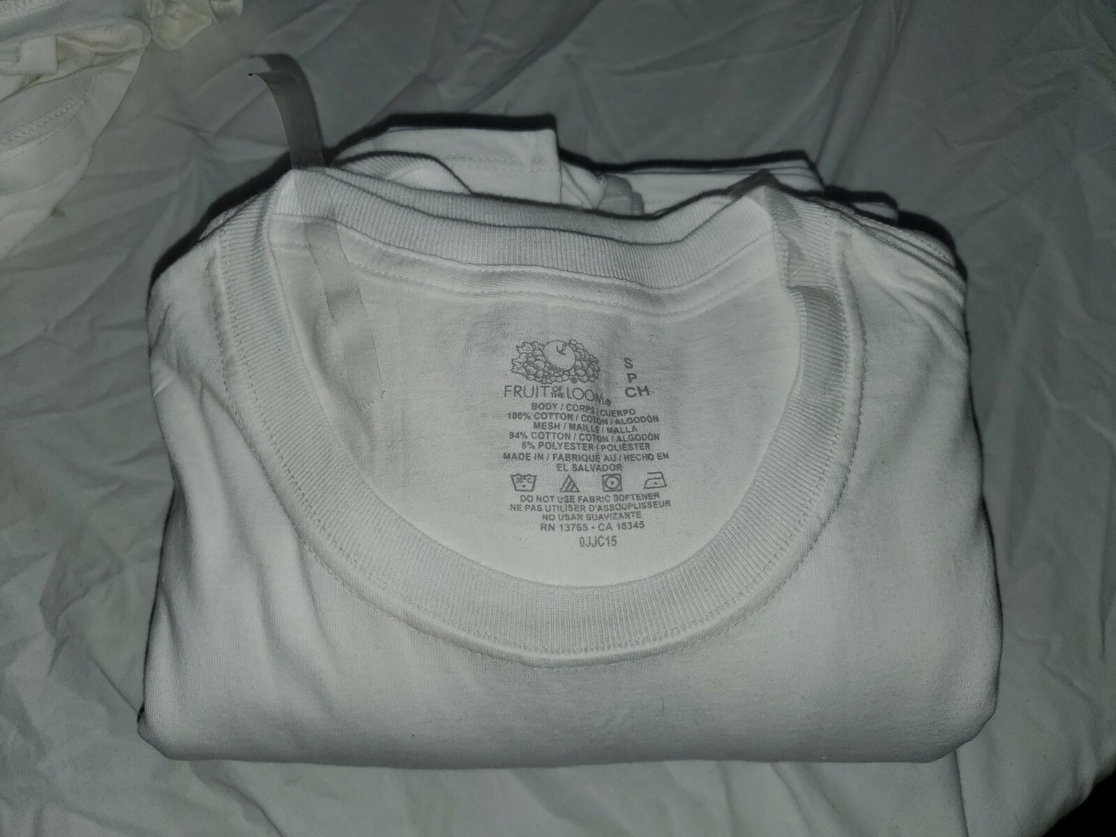 Fruit of the Loom Men's White Crewneck T-Shirts 5-Pack small Tagless NEW gallery