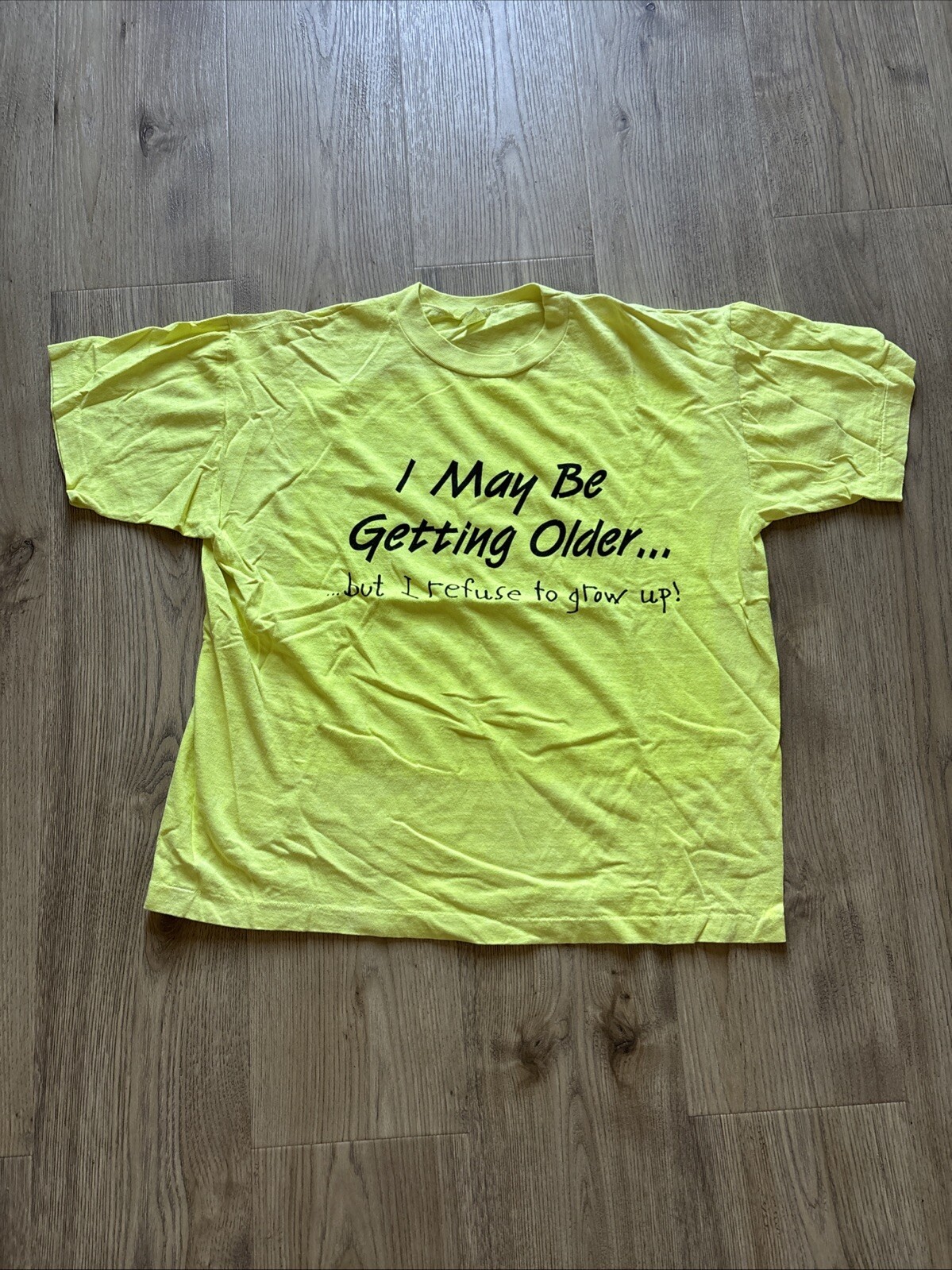 Vintage 90s Growing up Quote Humor T Shirt Mens Size XL gallery