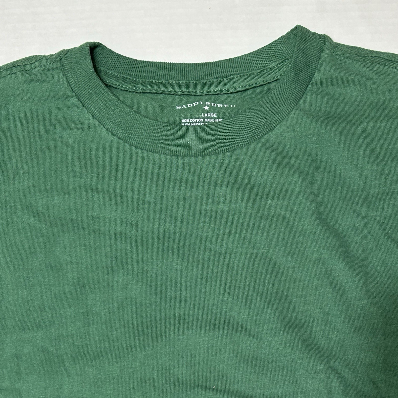 SADDLEBRED Long Sleeve T-Shirt Large Green NWT Solid Blank Plain Casual Dress gallery