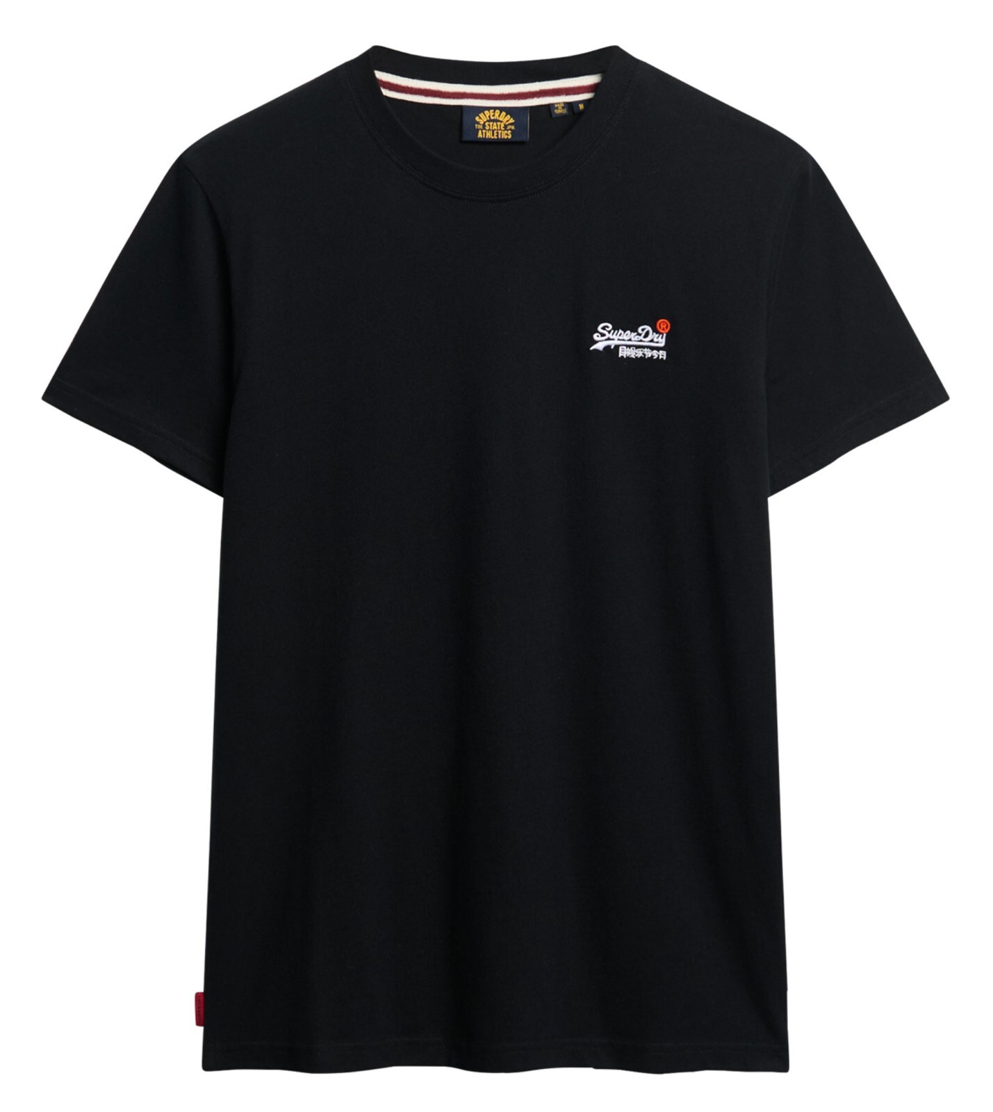 Superdry T Shirt Crew Neck Short Sleeve Contrast Emb Tee Black White Navy Blue gallery