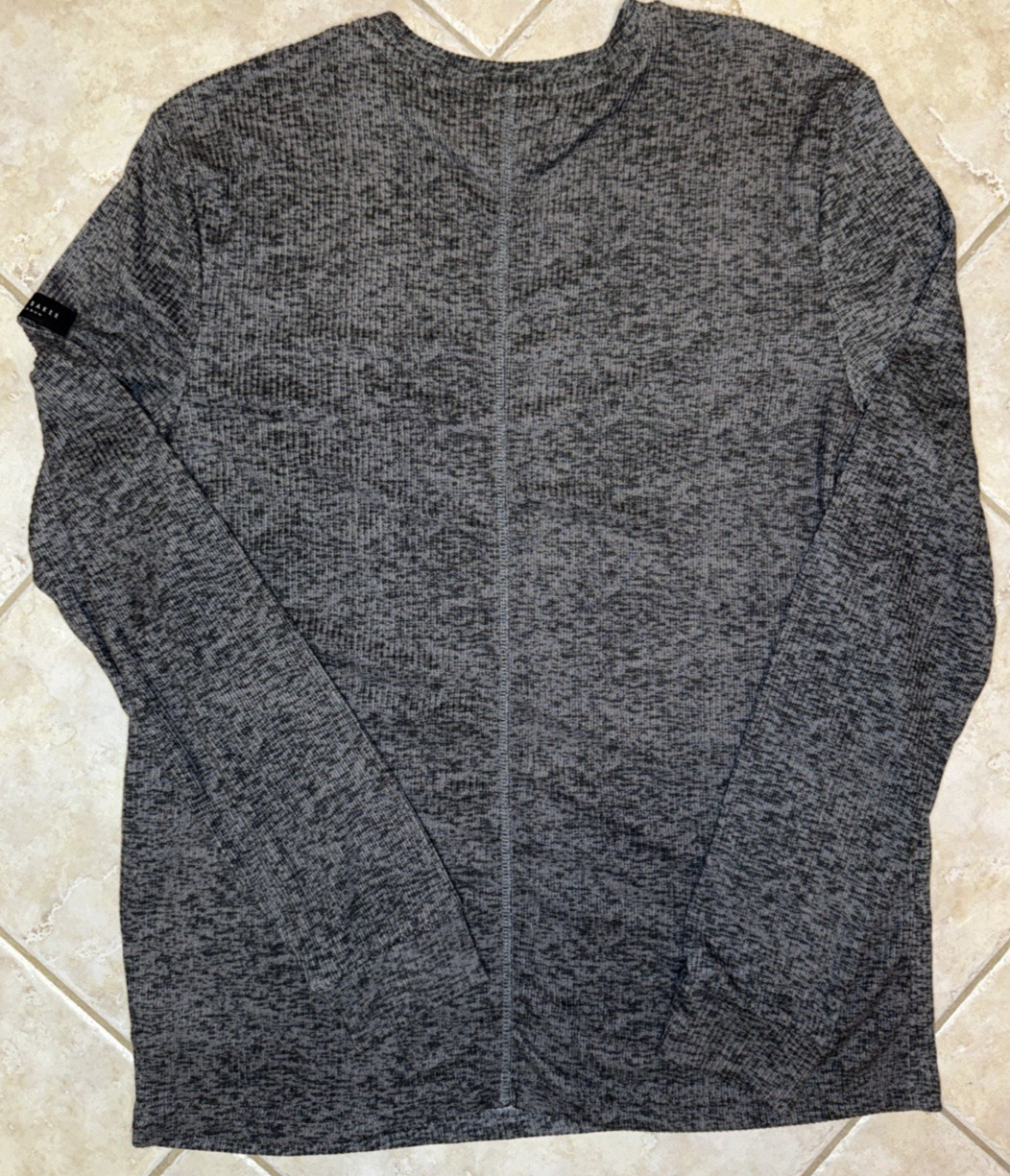 Ted Baker London L/S Rib Crew Loungewear Tee Shirt Mens L Grey Heather NWT gallery