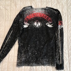 Reversible Affliction American Customs Gray Long Sleeve Tee Men’s XL
