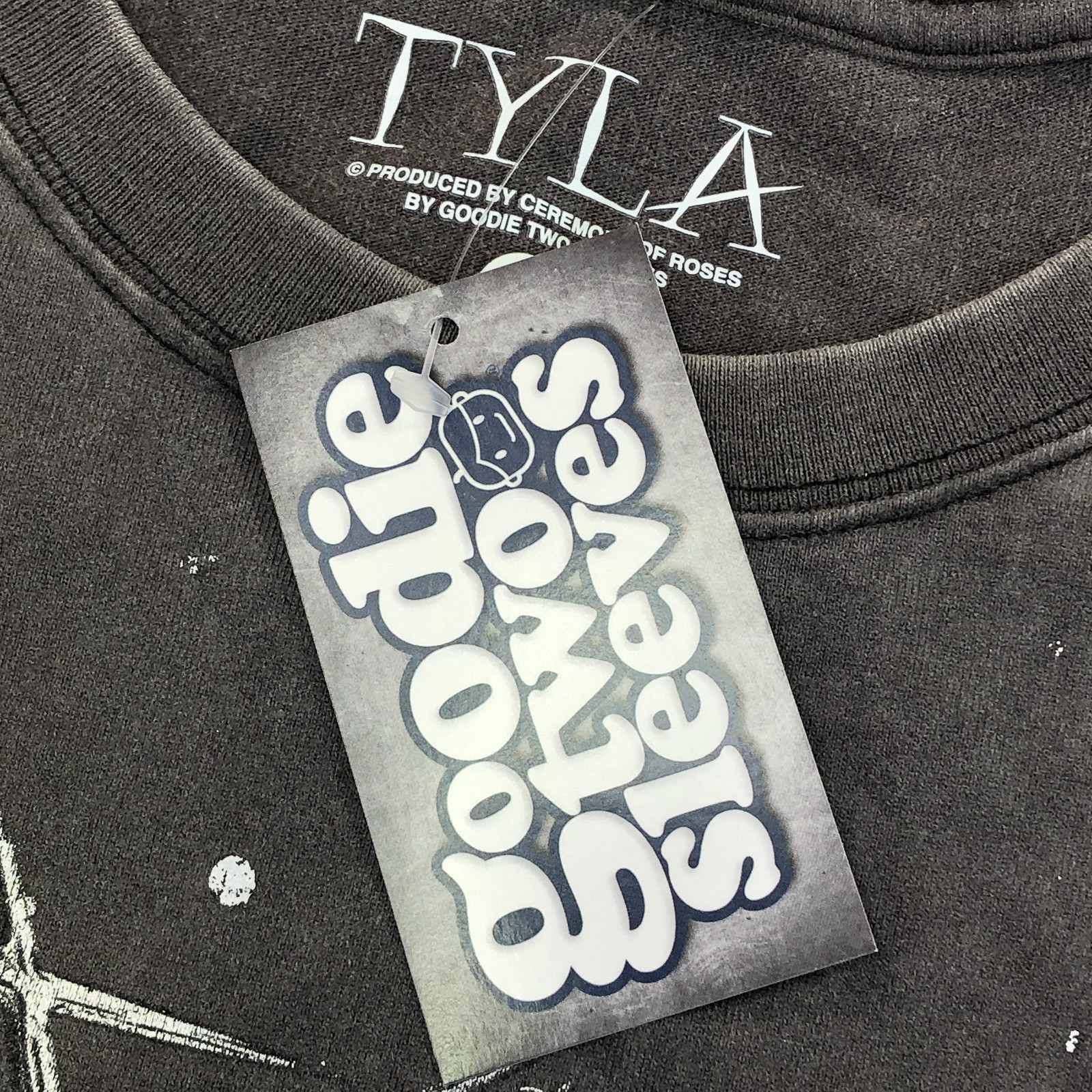 Goodie Two Sleeves Shirt Mens Medium Black Tyla Graphic Tee Tagless Music gallery