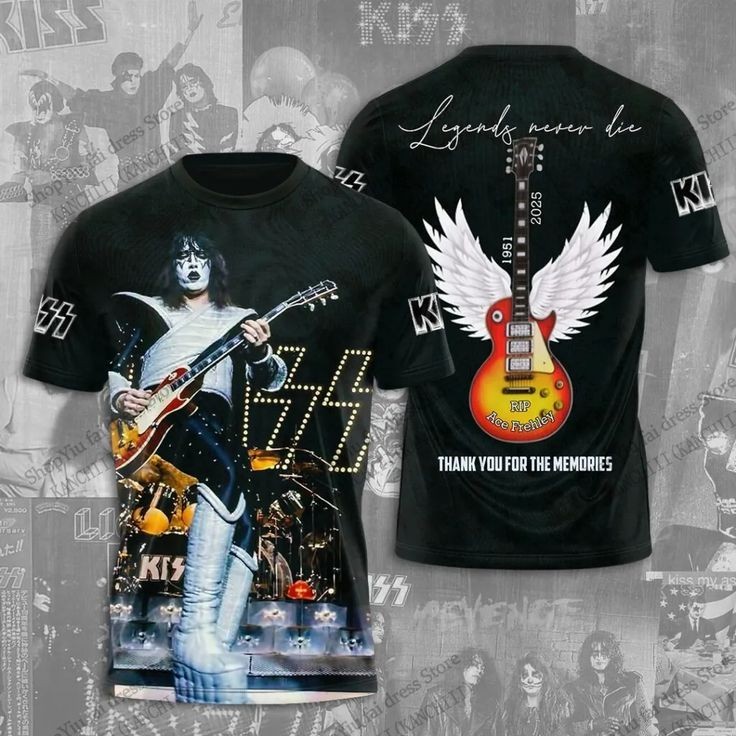 Rock Band Ace Frehley KISS Album 3D Print T-shirt Gift BL918 gallery