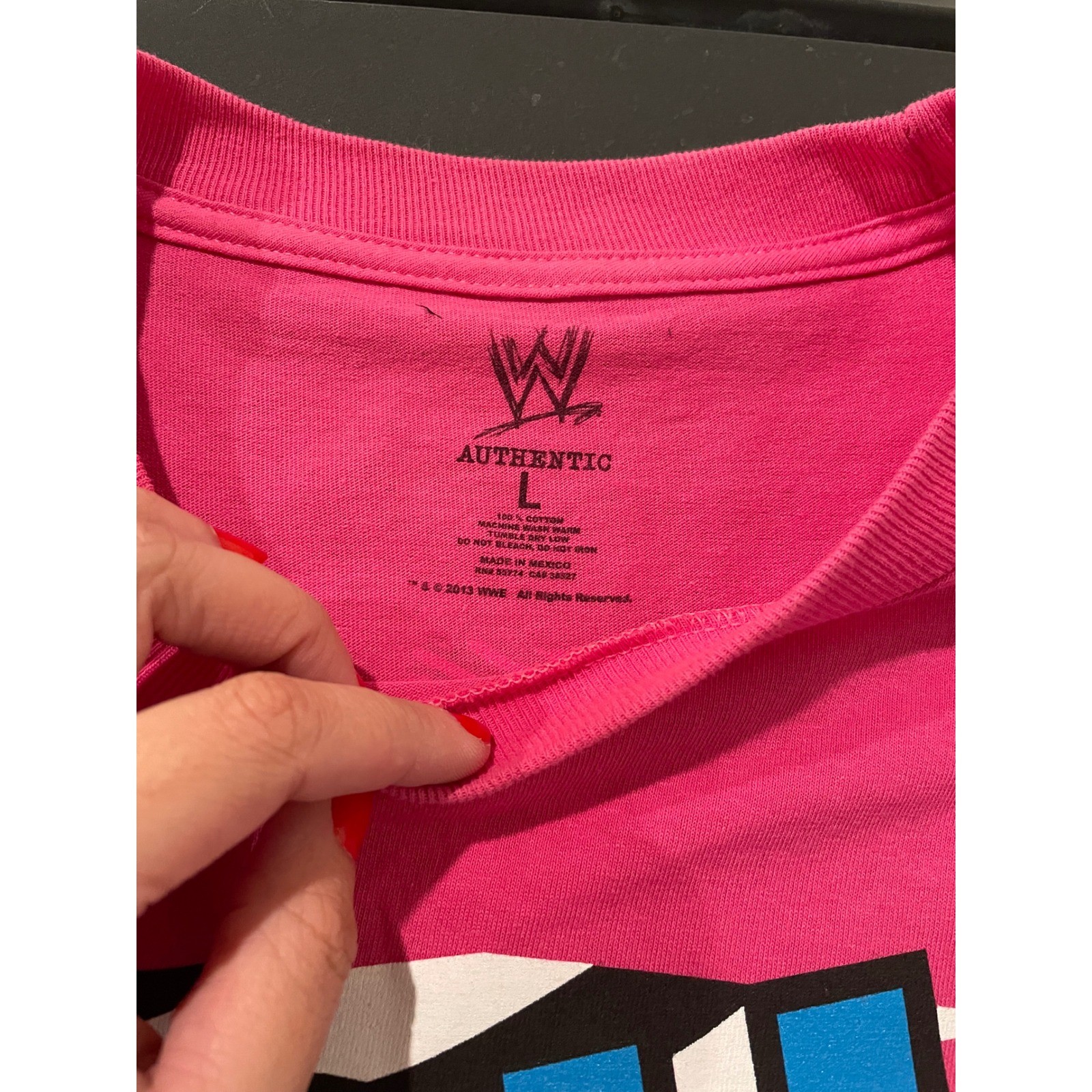 WWE Authentic Wear You Wish You Could Pull This Off Pink T Shirt Large gallery