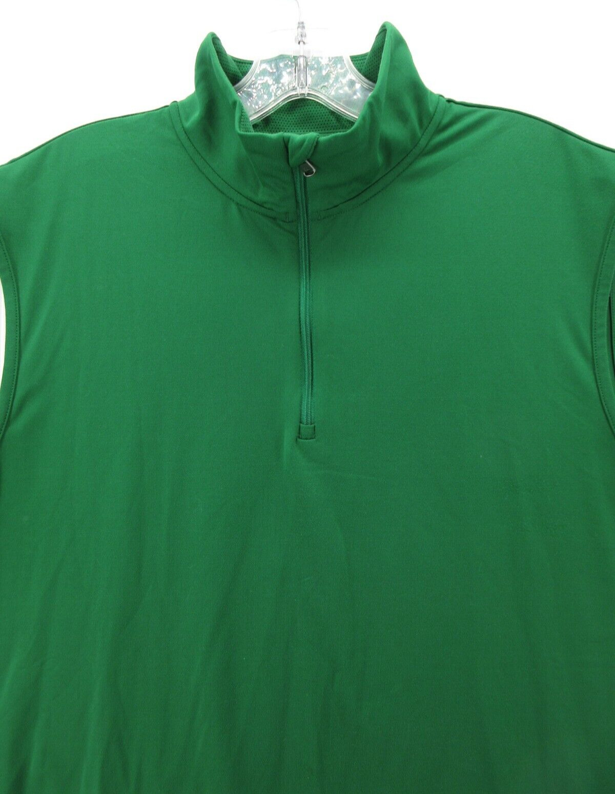 Ralph Lauren Polo Golf Shirt Men Large Green Performance 1/4 Zip Pullover Tank* gallery