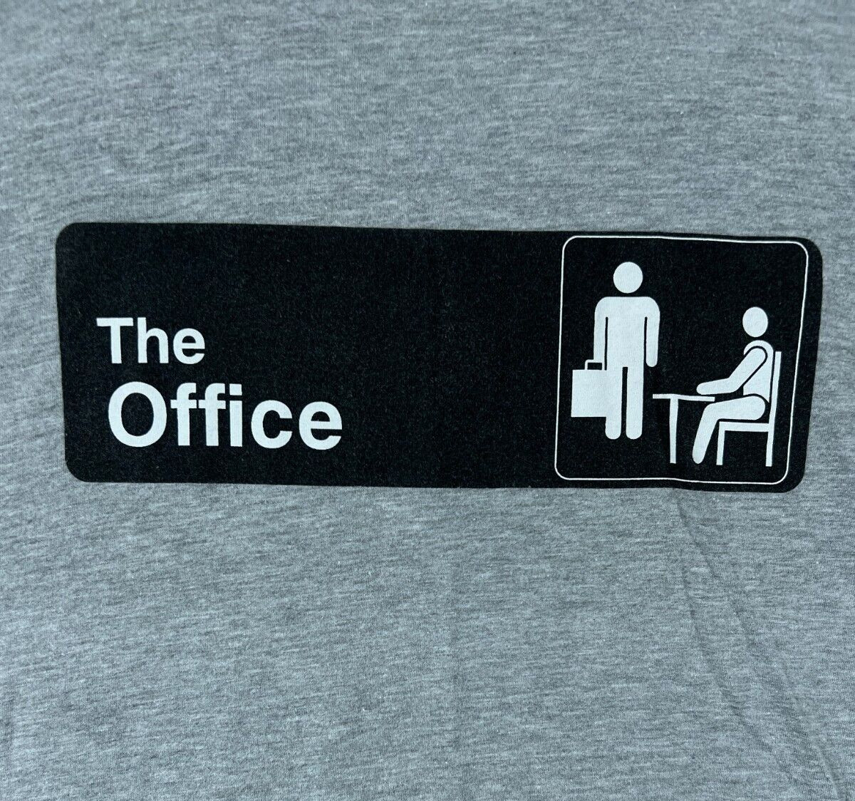Mens Shirts Tee XL The Office Grey Crew Black Graphic Logo Short Sleeve gallery