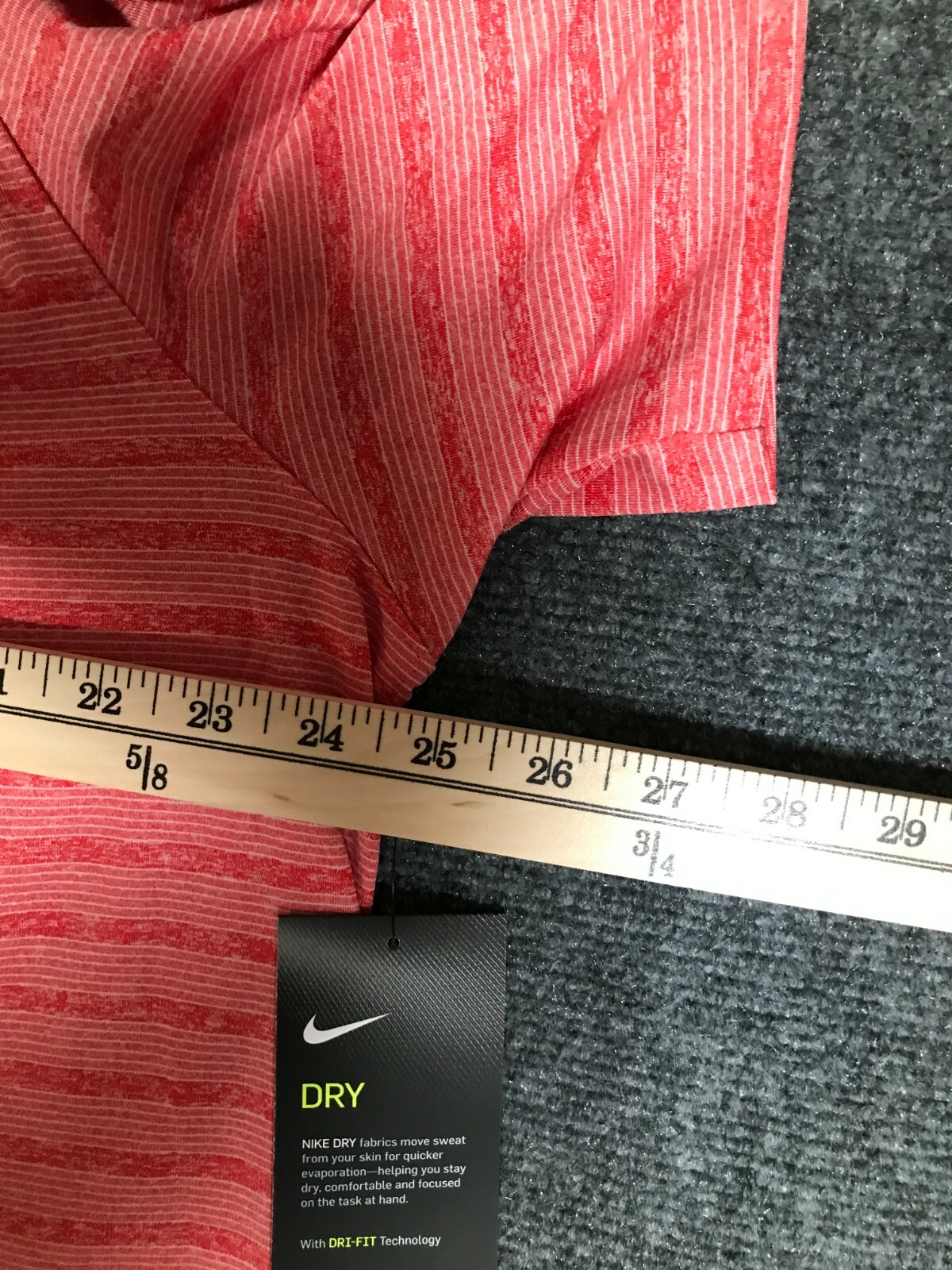 Nike Dri Fit Tee Shirt Mens Extra Large Stretch Red Collar Short Sleeve XL Soft gallery