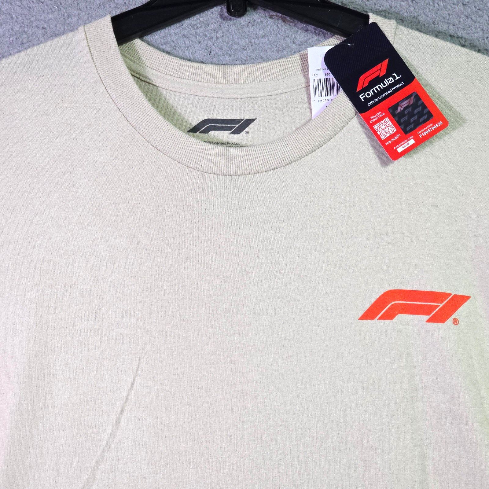 F1 Racing Formula One Shirt Mens 2XL XXL Beige Race Division Car Casual NWT gallery