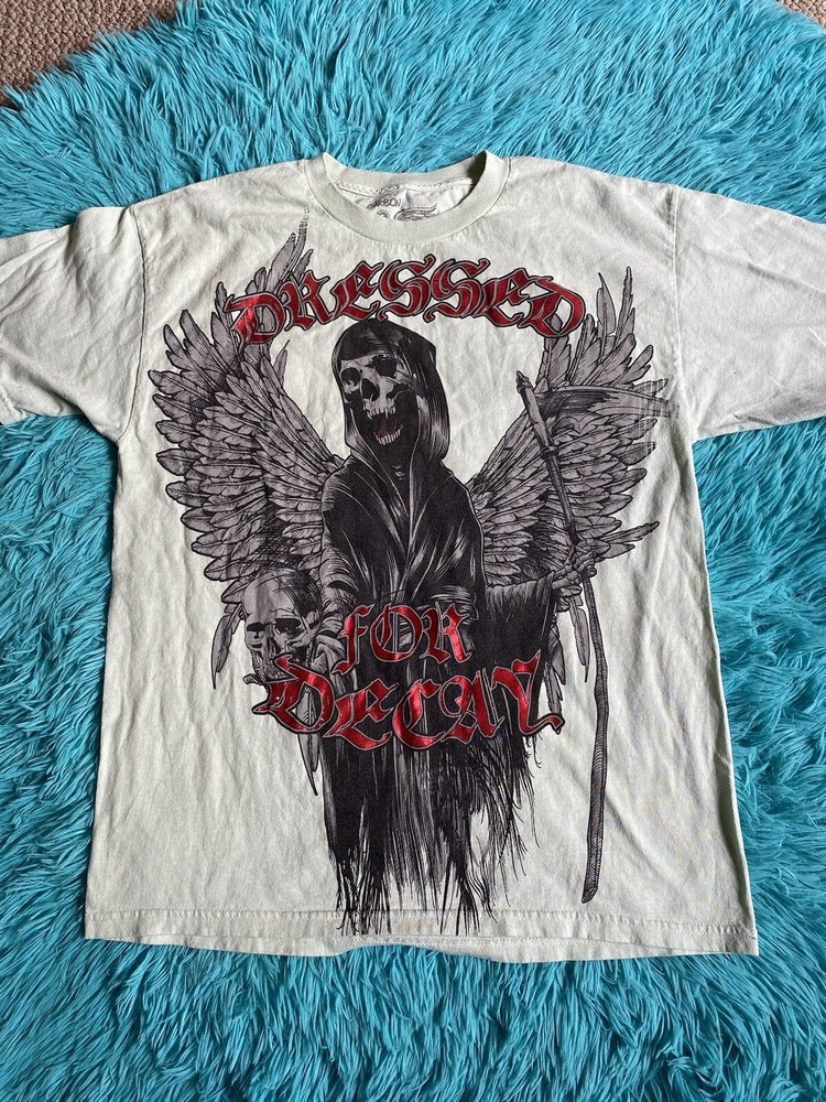 Carbon Authentic Dressed For Decay Grim Reaper Affliction Opium Shirt