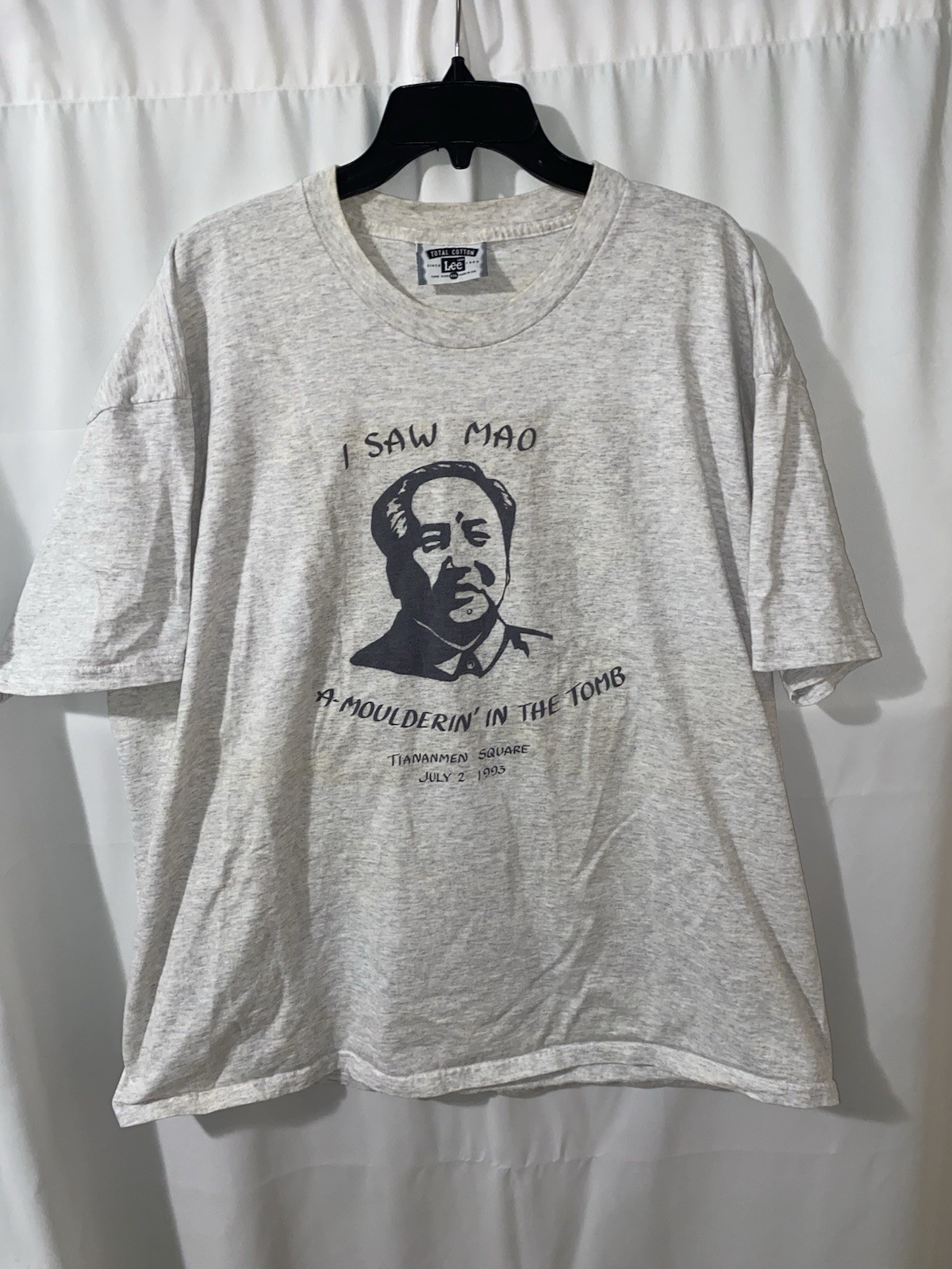 Vintage 90s Mao Zedong 1993 Tiananmen Square T Shirt XXL Political Made USA gallery