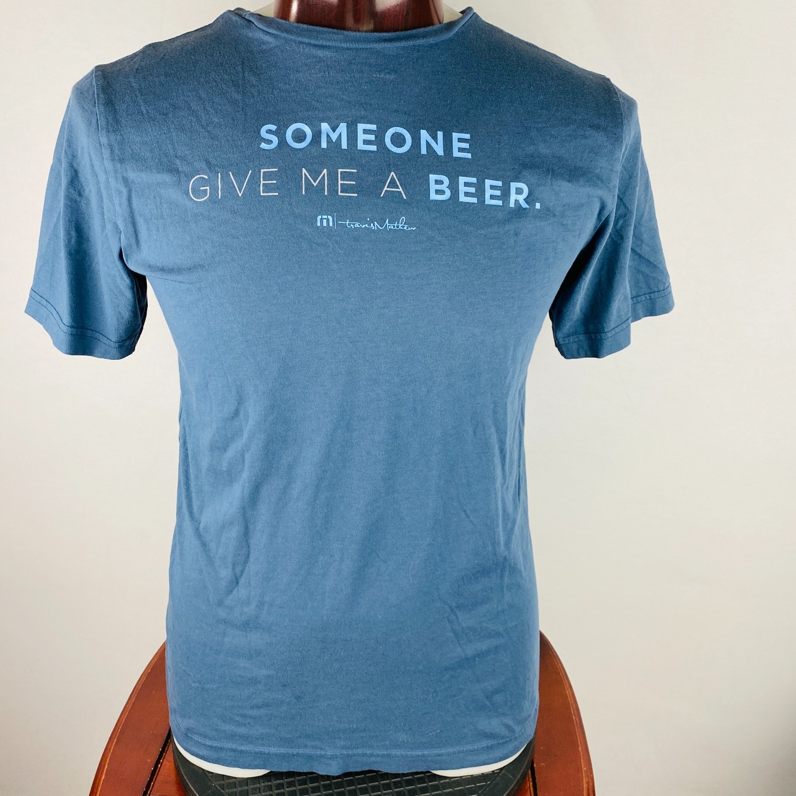 Travis Matthew Blue T-Shirt Lifestyle Outdoors Sports Golf Performance Size M * gallery