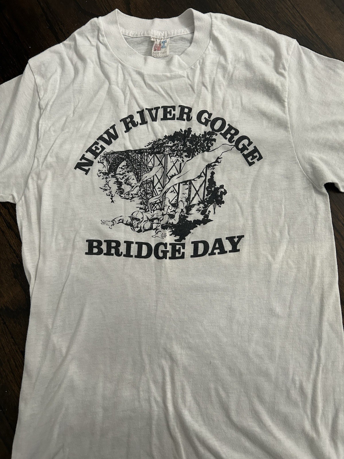 Vintage New River Gorge Bridge Day T Shirt Sz S TNT Single Stitch gallery