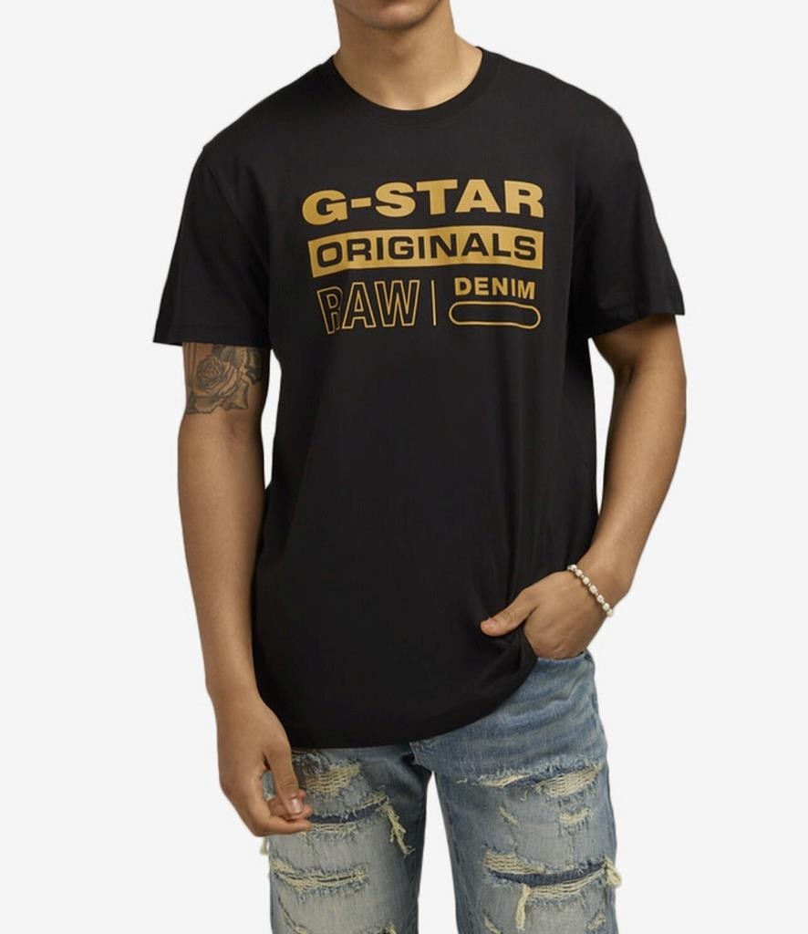 Mens G-STAR ORIGINALS RAW DENIM Graphic Tee BLACK T-Shirt XXL 100% Cotton *3F gallery