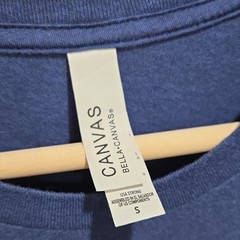 Bella + Canvas Blue Coffee Graphic Print Cotton Knit Crew Neck Tee S