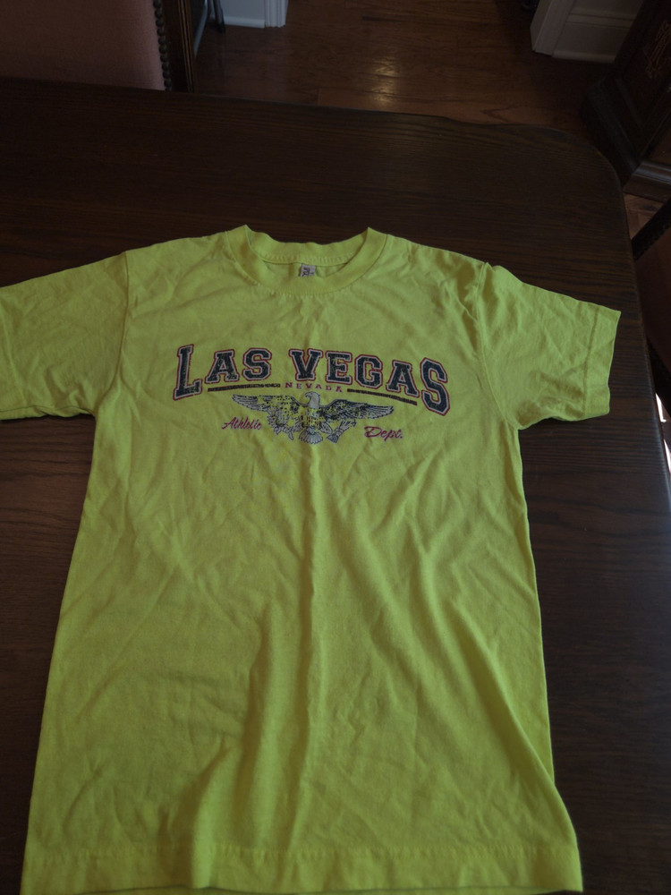 Splch Las Vegas Nevada Eagle Graphic Print Yellow Crew Neck T-Shirt Mens S