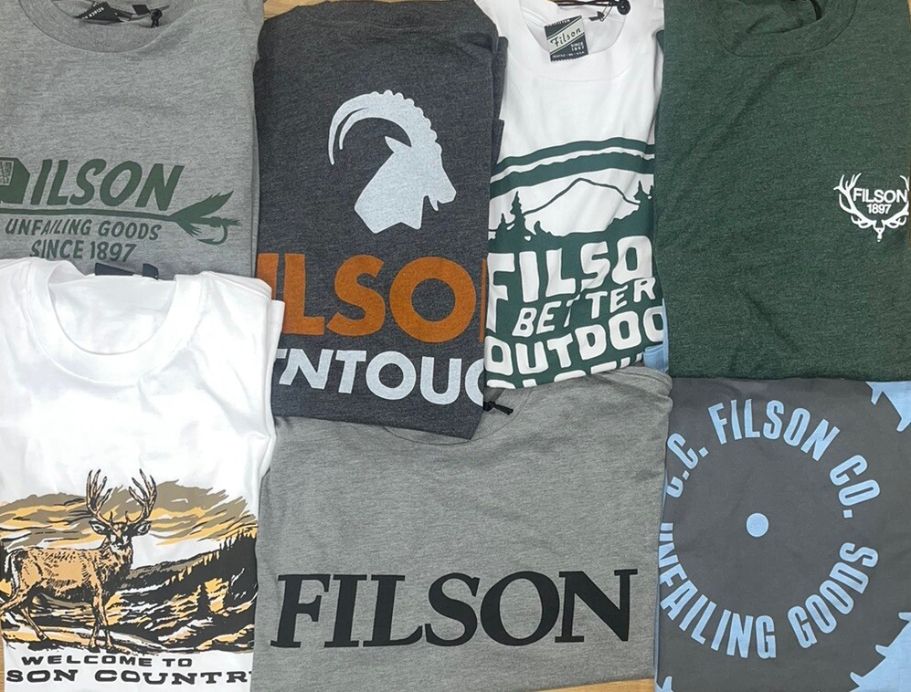 Filson Buckshot T-Shirt – NEW – XS – CHOOSE YOUR COLOR – Tee Soft Vintage Logo
