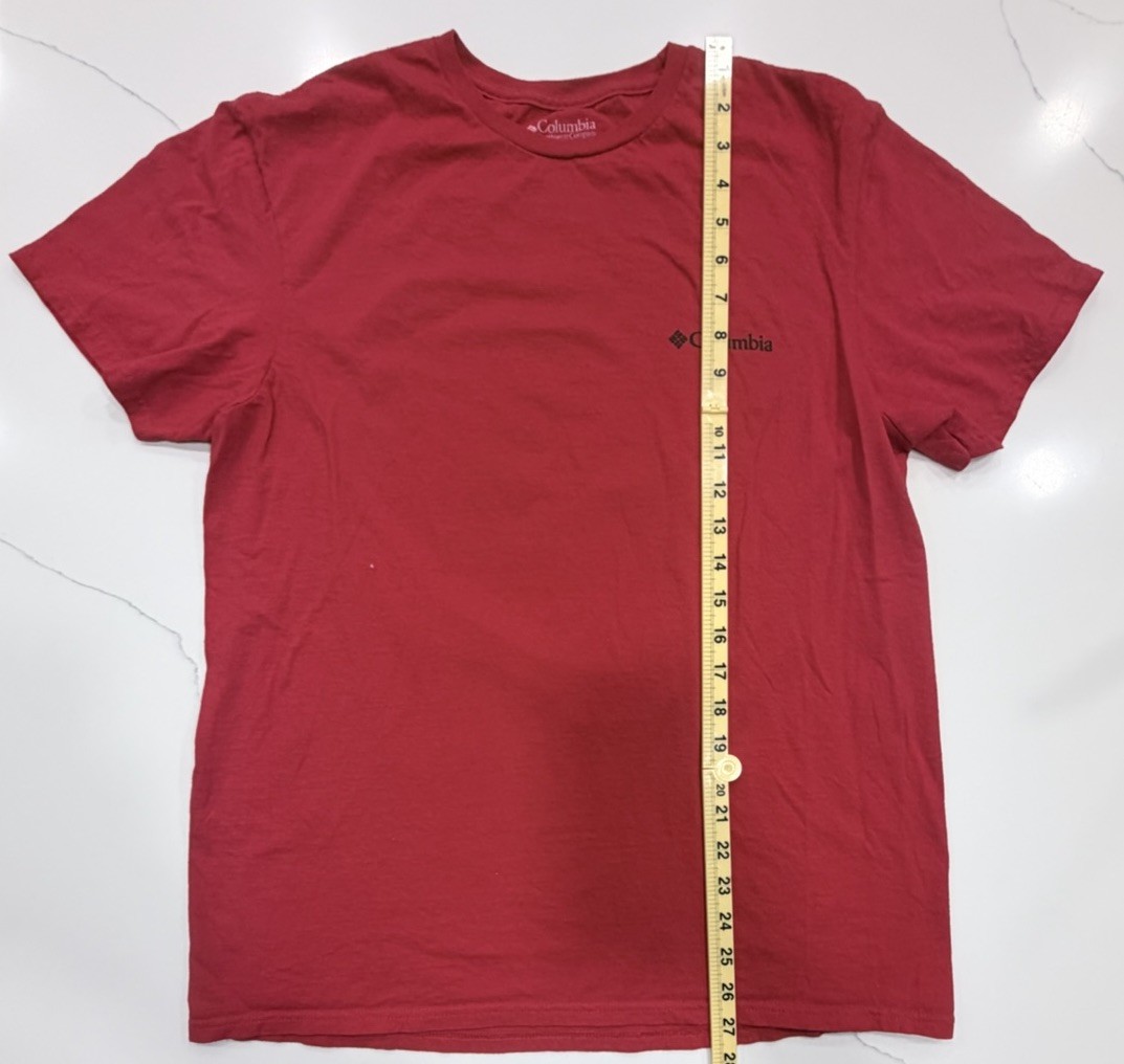 Columbia Sportswear Graphic T Shirt Men’s Large Red Camping Outdoor Logo Tee gallery