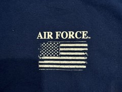 USAF US Air Force Navy Blue Double Sided T-Shirt – by MV Sport – Size XXL – NWT