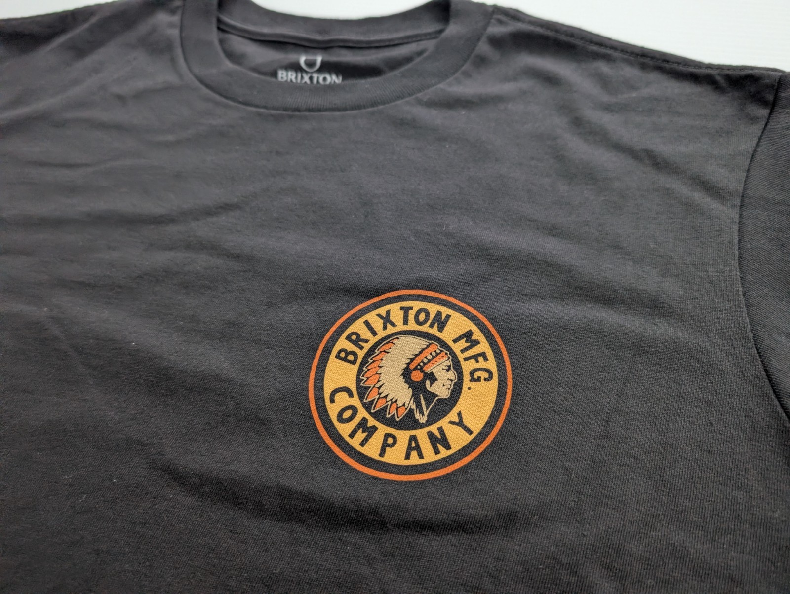Brixton MFG Company Graphic T Shirt Black Standard Fit Cotton Tee gallery