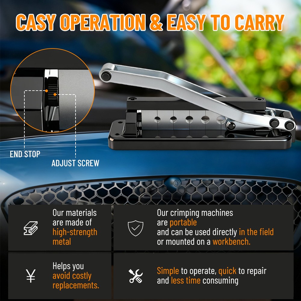 H8-KIT1 Heavy-Duty Bench Crimper (H8) Crimping Tool with Ferrules (50PK)