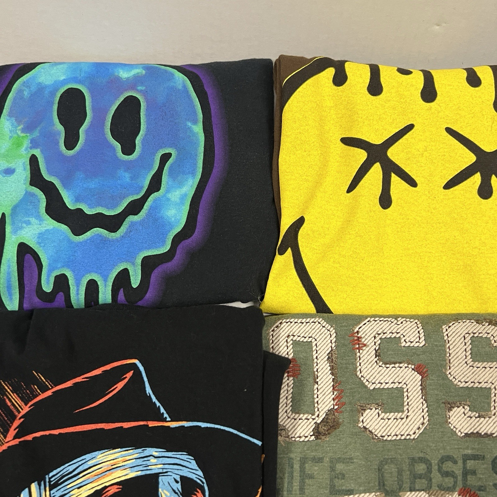 16 Tees Graphic T Shirt Lot Mix Modern Joblot For DIY Craft Upcycle Tie Dye Etc. gallery