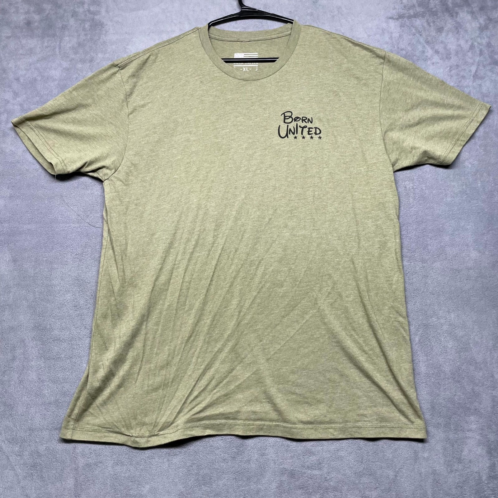 Born United Private Label Triggered T Shirt Mens XL Olive Green Graphic Print gallery