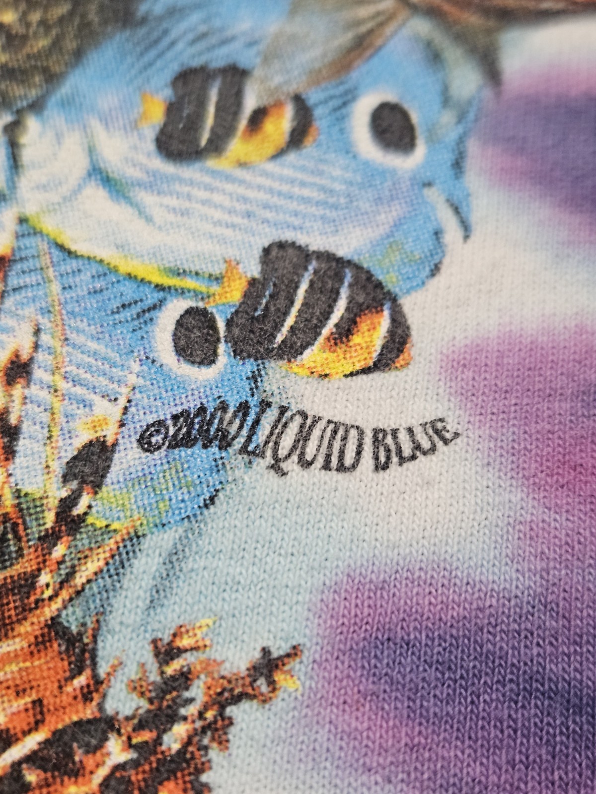 2000 Liquid Blue Y2K Aquatic Sea Life Dolphin Octopus Tie Dye TShirt XL Nature gallery