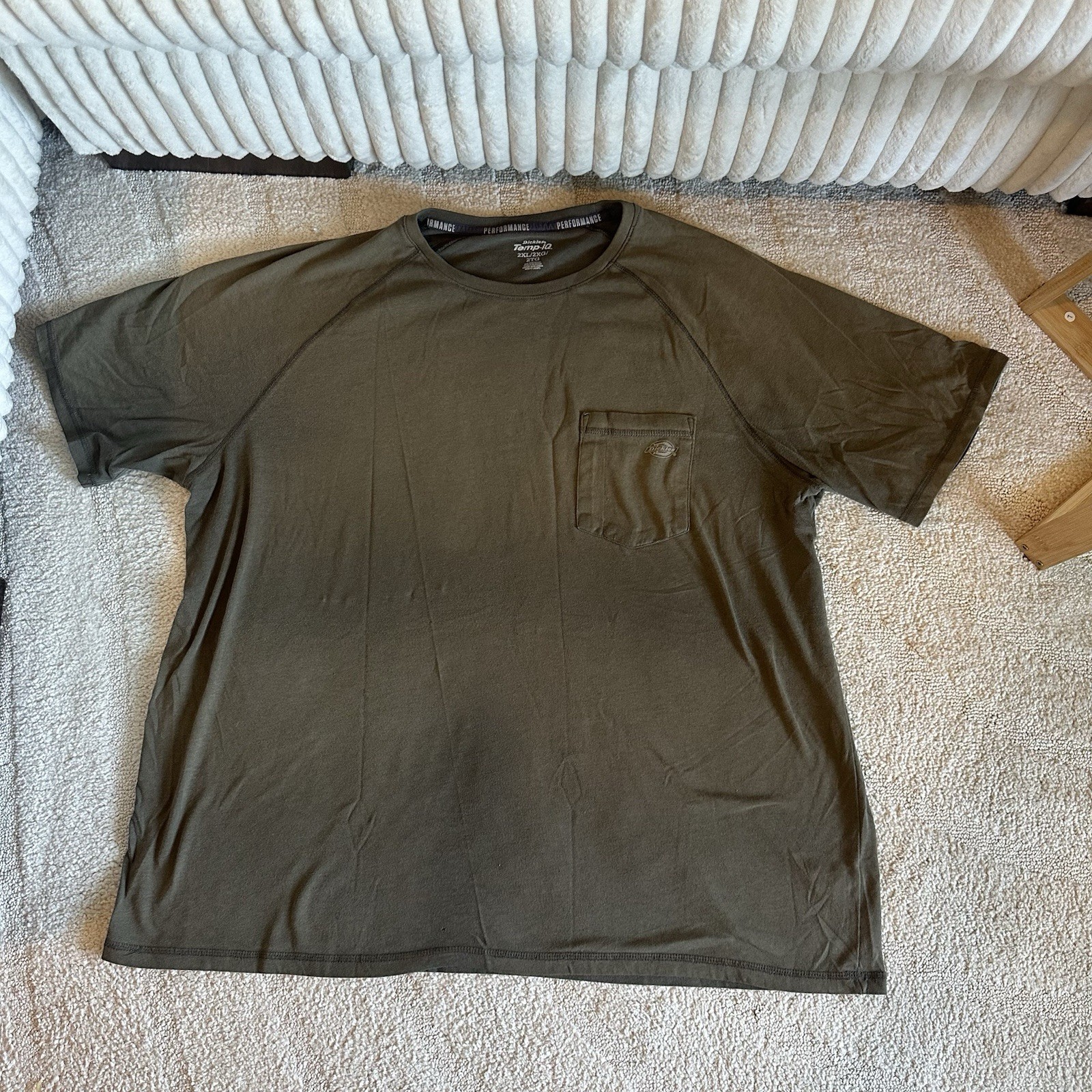 Dickies Men’s Temp IQ Performance Short Sleeve Pocket T Shirt Work Size 2XL gallery