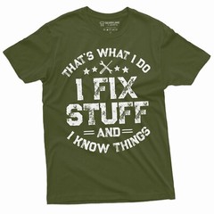 Men’s Funny I fix Stuff T-shirt Gift for Dad Husband Grandpa Mechanic Engineer T
