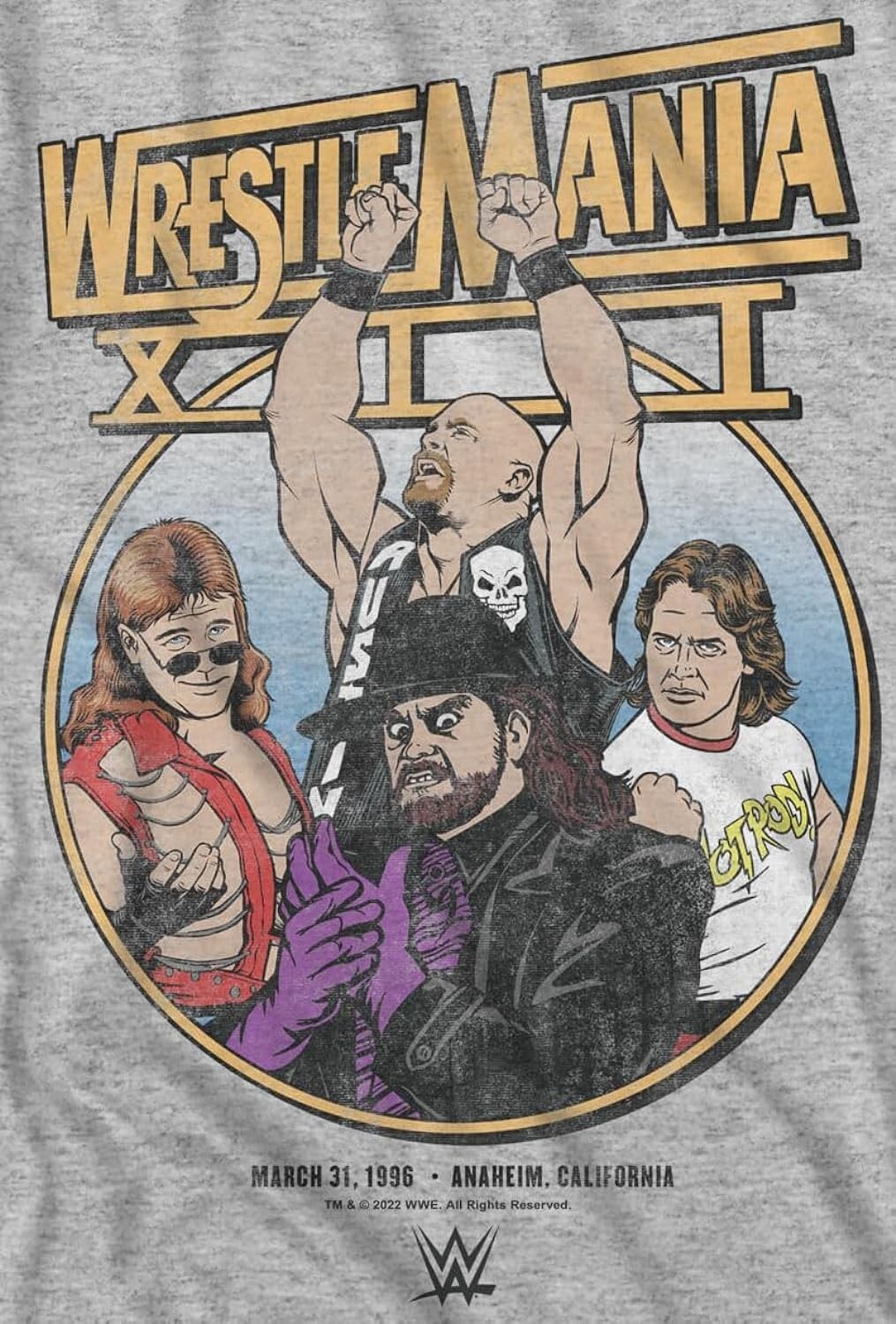 WWE Wrestlemania Retro Stone Cold Steve HBK Austin Piper Undertaker Wrestling Sm gallery