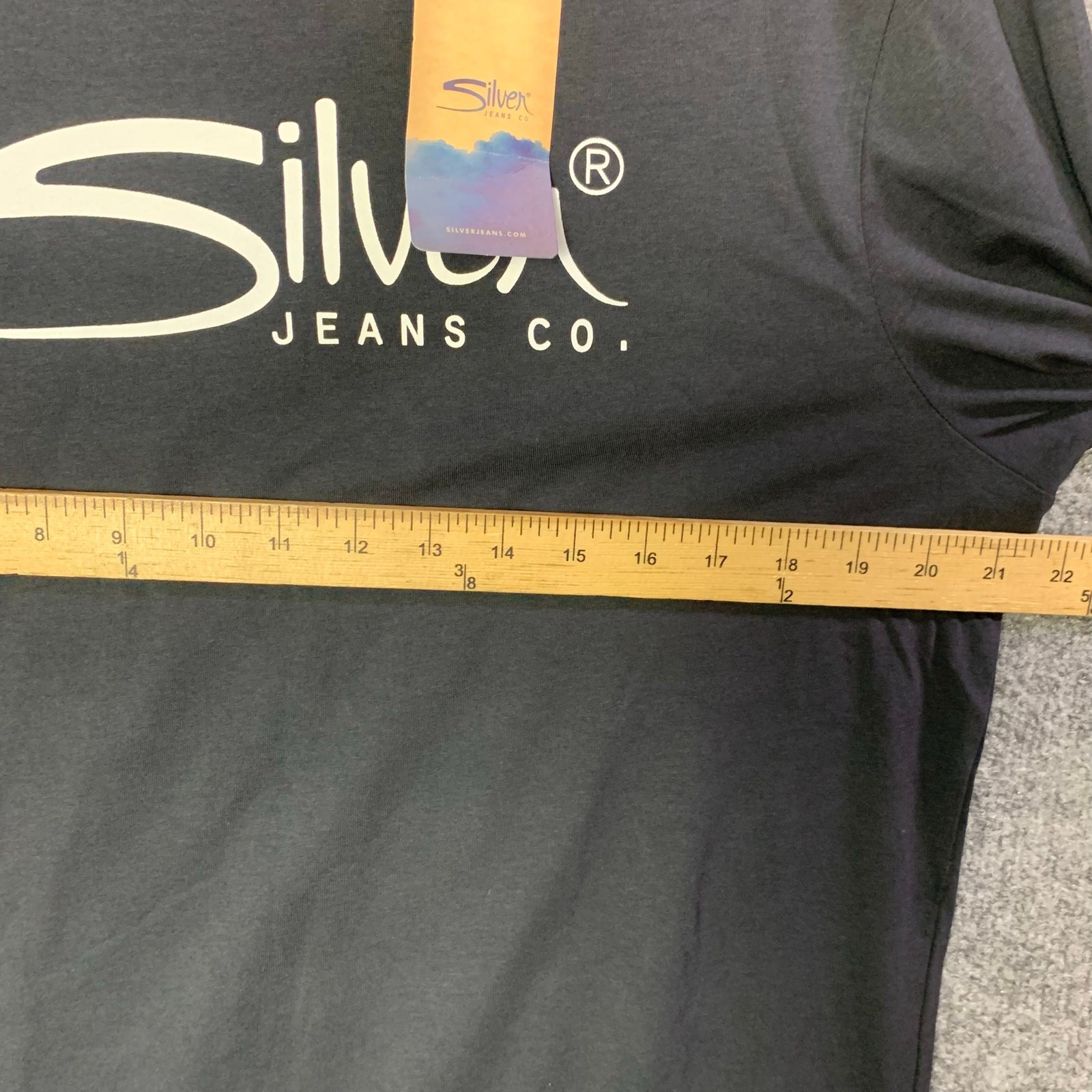 NEW Silver Jeans Mens Black Brand Logo T Shirt Size M gallery