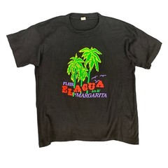 Vintage Single Stitch Playa Elagua Isla de Margarita Neon 3D Graphic T-Shirt 2XL