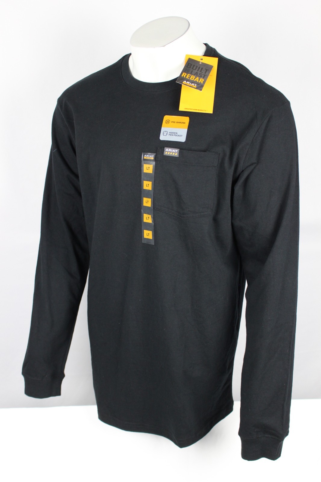Ariat Men's Rebar Cotton Strong Bare Knuckle Live Free Pocket T Shirt Black gallery