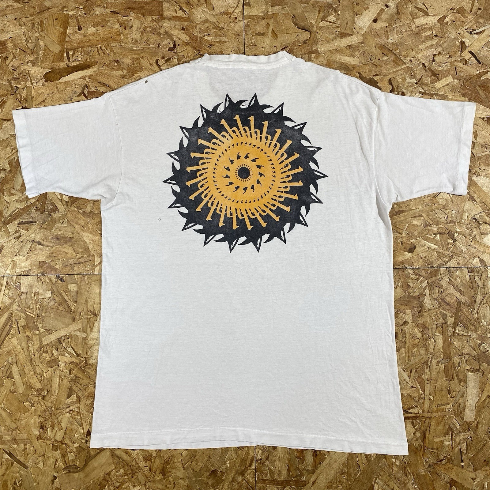 Vintage 90s MTV Music Television Abstract Spiral White Single Stitch Shirt SZ XL gallery