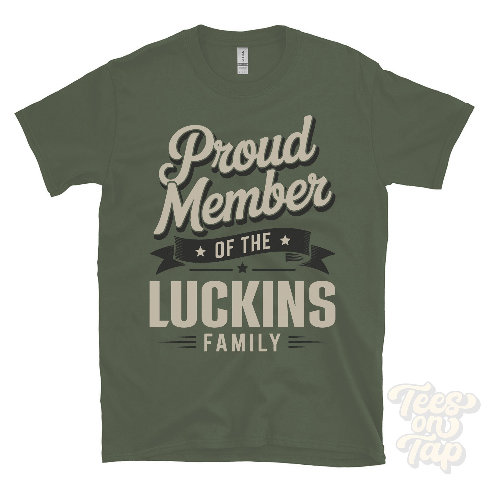 PROUD MEMBER OF THE LUCKINS FAMILY T-SHIRT surname last name heritage ancestry