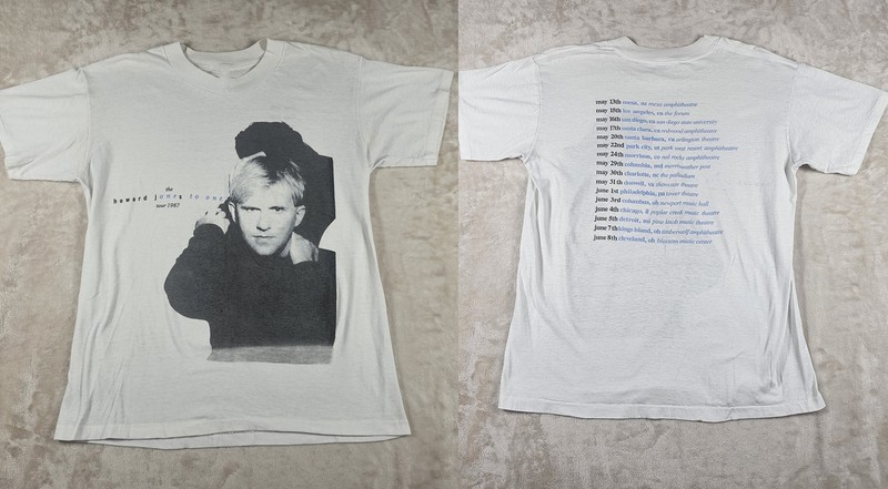 HOWARD JONES 2 Sides One To One Tour Shirt White Cotton Unisex S-5XL  1UU013
