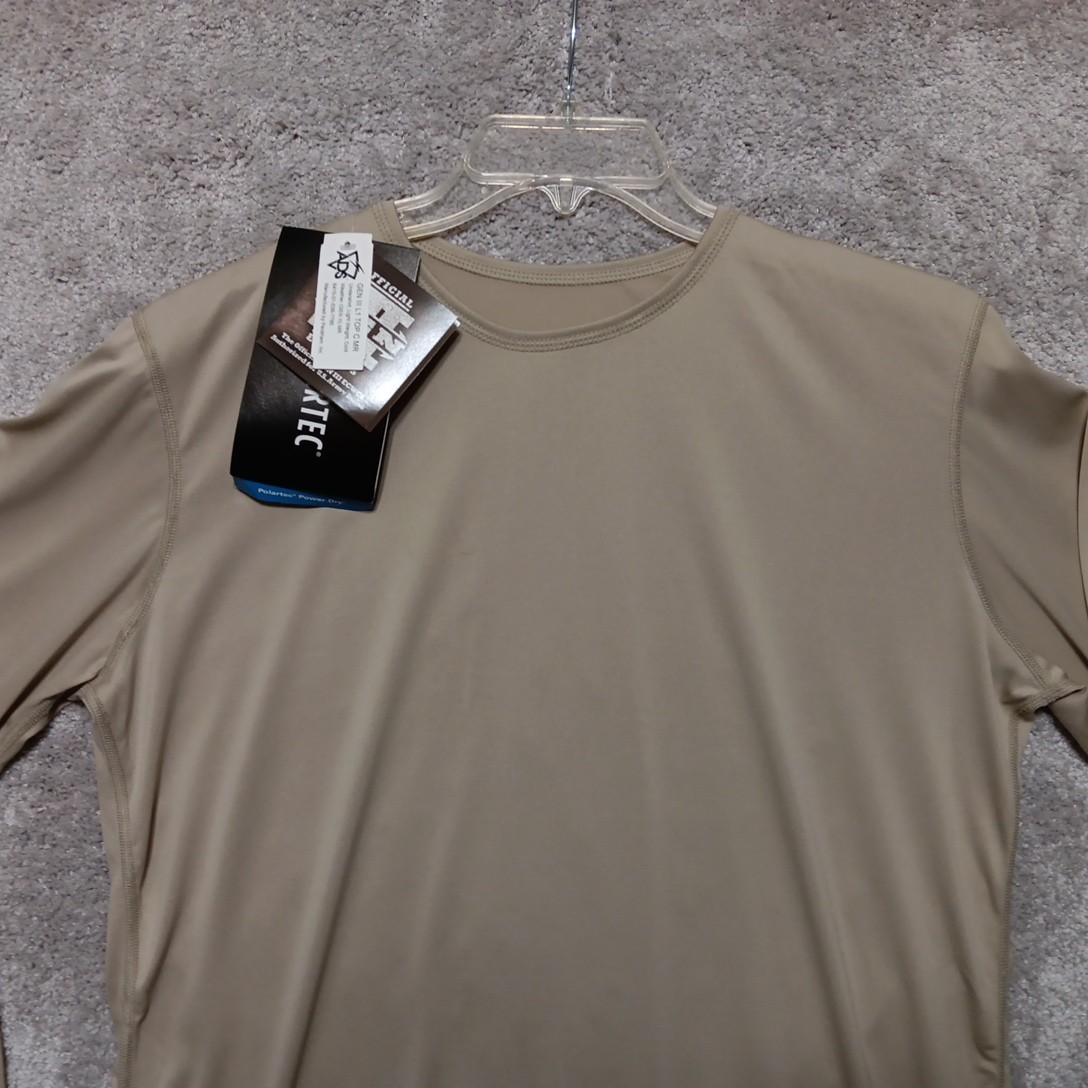 US Army Shirt Medium Beige Gen III Cold Weather Undershirt Military Base Layer gallery
